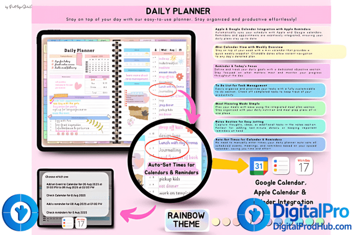 All - in - One Digital Planner 2025–2027 | 5000+ Stickers | 150 Covers | Hyperlinked PDF | iPad & Tablet Compatible | Free Yearly Updates - Digital Pro Hub