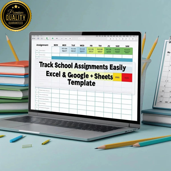 Assignment Tracker Spreadsheet Template – Stay Organized with Your Schoolwork & Deadlines - Digital Pro Hub