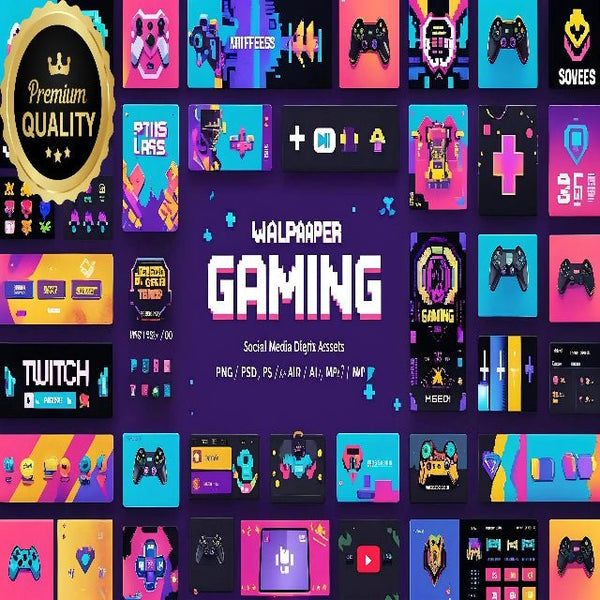 Gamers Collection – Gaming - Inspired Design Templates, Wallpapers & Graphics for Fans & Content Creators - Digital Pro Hub
