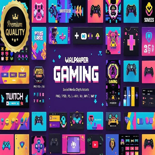 Gamers Collection – Gaming - Inspired Design Templates, Wallpapers & Graphics for Fans & Content Creators - Digital Pro Hub