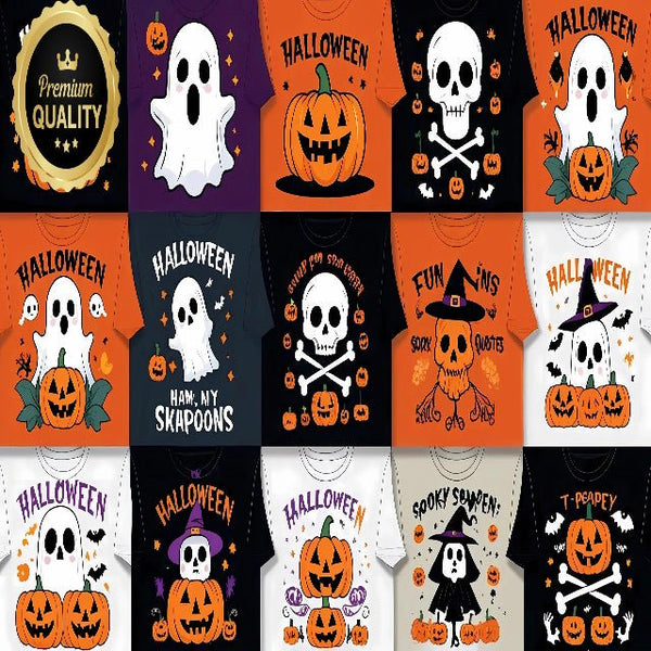 Halloween T-Shirt Design Pack – Spooky, Funny & Creepy Graphic Templates for Men, Women & Kids - Digital Pro Hub