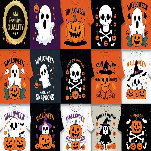 Halloween T-Shirt Design Pack – Spooky, Funny & Creepy Graphic Templates for Men, Women & Kids - Digital Pro Hub
