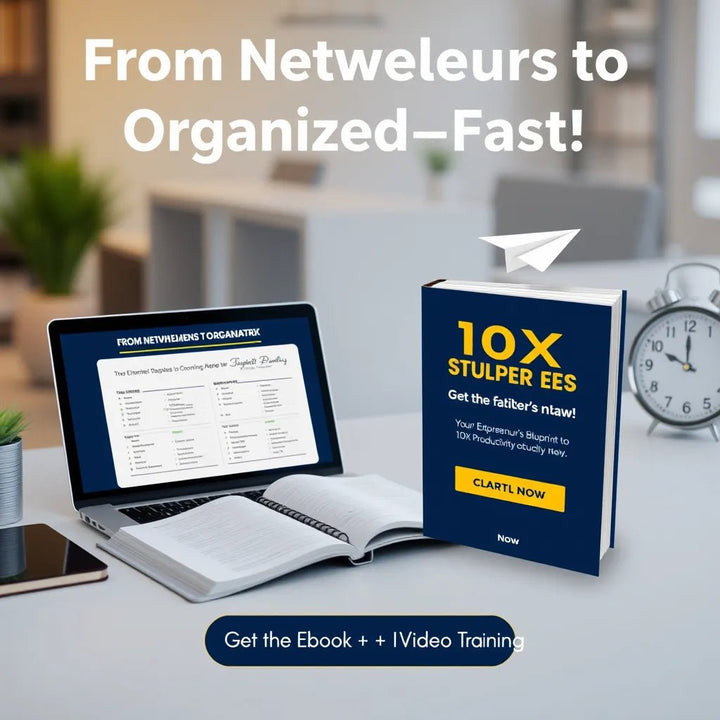Overwhelmed? The Netpreneur’s Time Mastery Blueprint: Get 10X More Done in Half the Time (Ebook + Video Training) - Digital Pro Hub