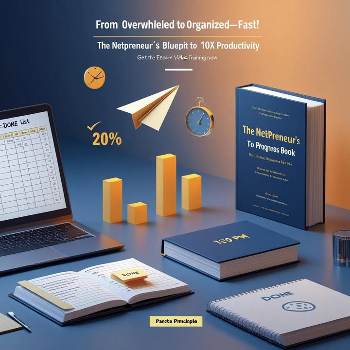 Overwhelmed? The Netpreneur’s Time Mastery Blueprint: Get 10X More Done in Half the Time (Ebook + Video Training) - Digital Pro Hub