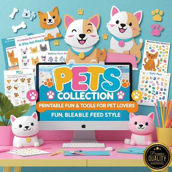 Pets Digital Collection – Fun, Printable & Editable Templates for Pet Owners, Kids, and Animal Lovers - Digital Pro Hub