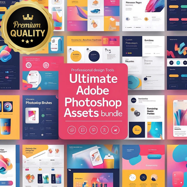 Ultimate Adobe Photoshop Assets Bundle – Editable Templates, Brushes, Mockups & More - Digital Pro Hub