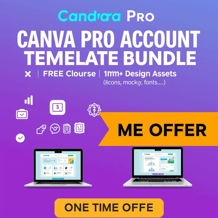 Ultimate Canva Pro Account + Free Course + 1M+ Design Assets - Digital Pro Hub