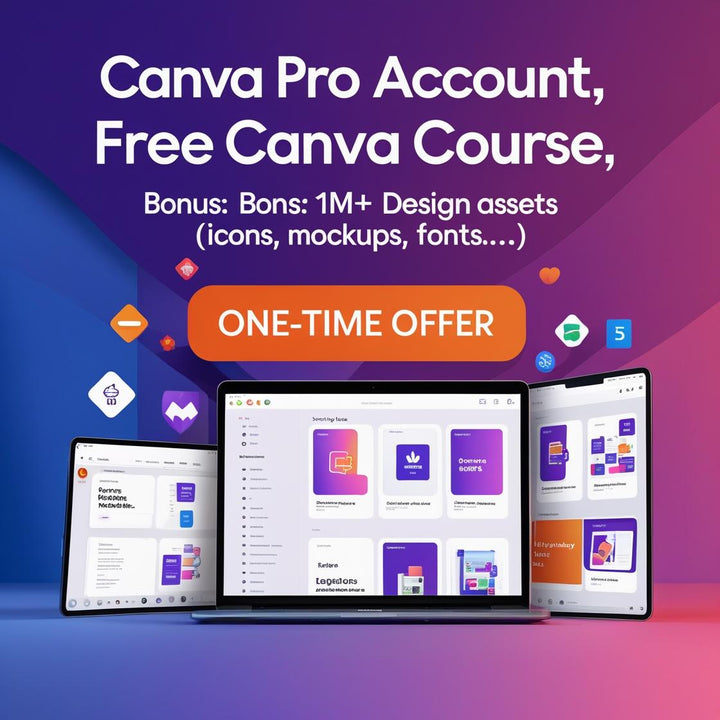 Ultimate Canva Pro Account + Free Course + 1M+ Design Assets - Digital Pro Hub